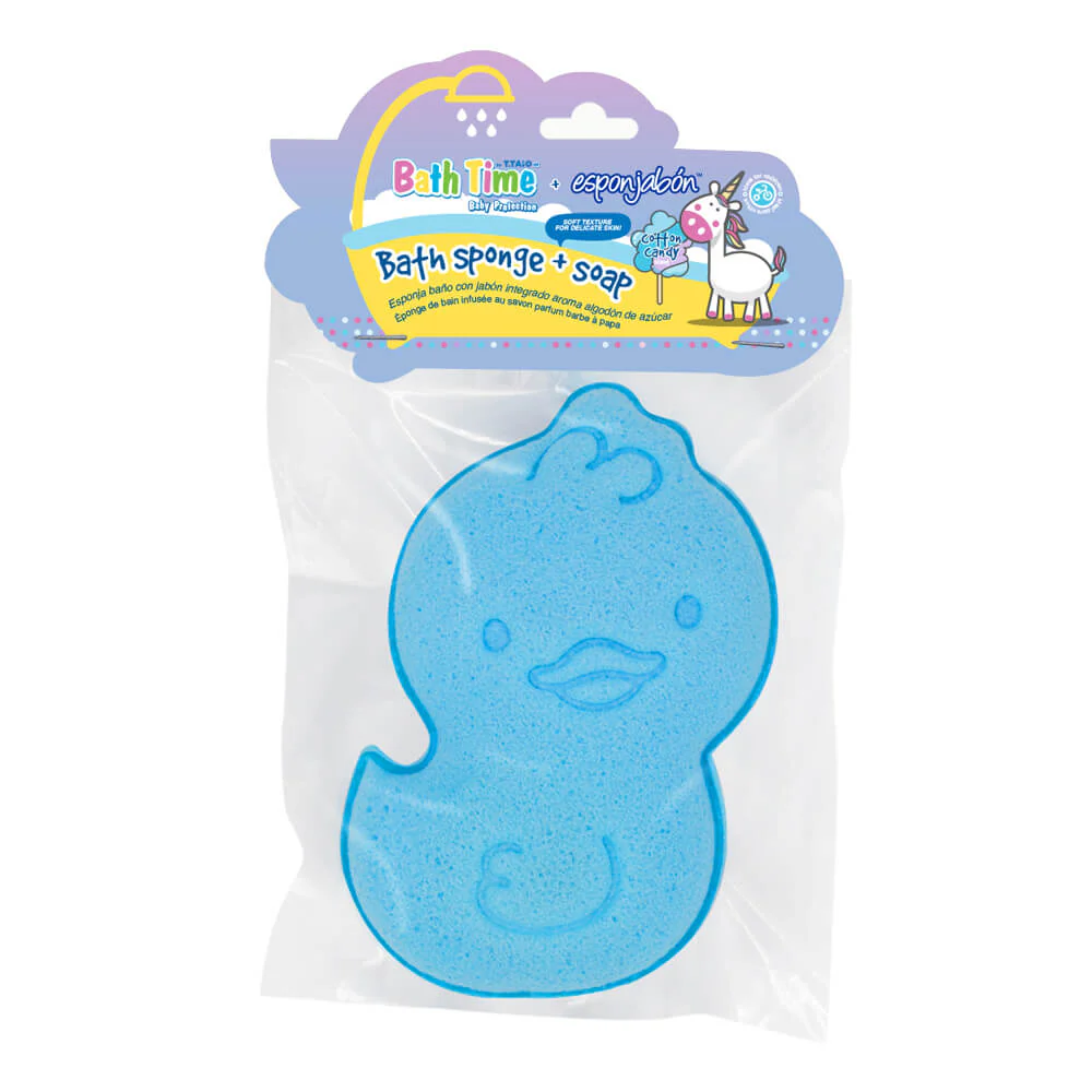 T.TAiO Esponjabon Bath Time Baby Protection Duck Sponge w/Soap
