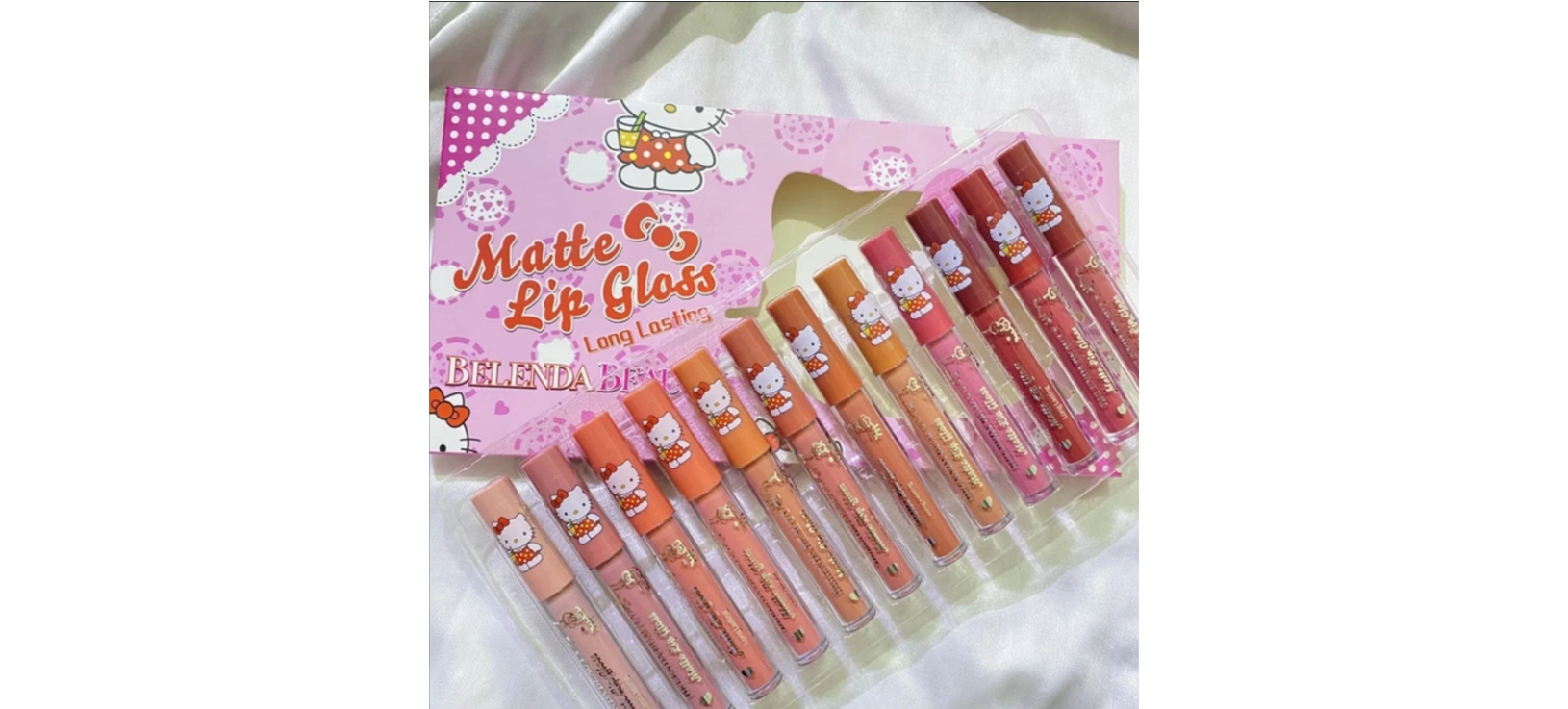 Belenda Beauty x Hello Kitty 12-Piece Lip Gloss Box Set