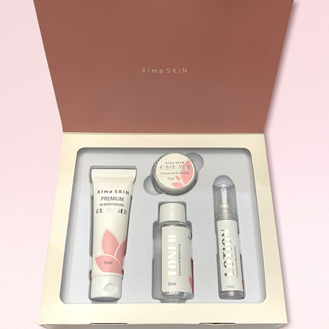 Xime Skin Premium Hyaluronic Acid Moisturizing 4-Piece Travel Kit