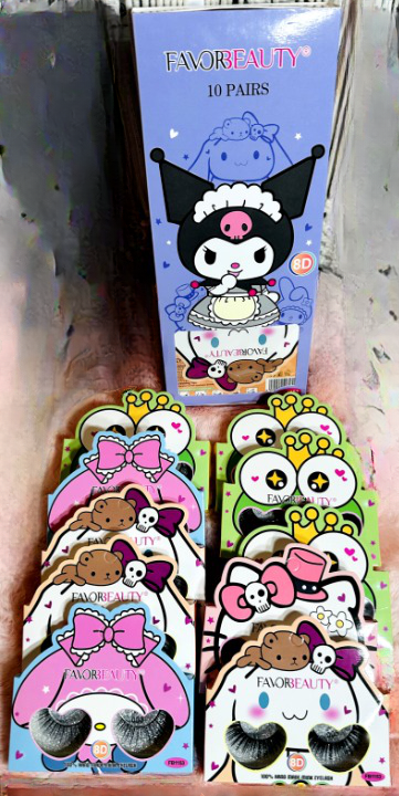 Favor Beauty x Hello Kitty & Friends 8D 10-Pair Eyelash Box Set
