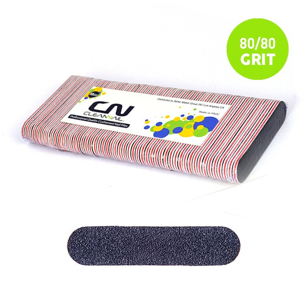 CleanNail Double Sided Cushioned Nail Files (80/80 Grit)