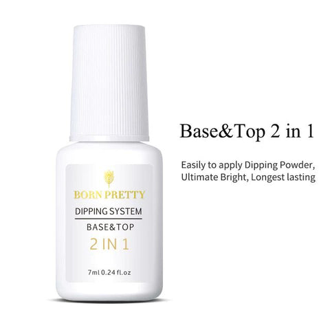 Born Pretty Dipping Powder System 2-in-1 Base & Top Coat (7ml)