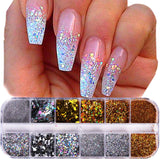 Gold & Silver Glitter Nail Art Case