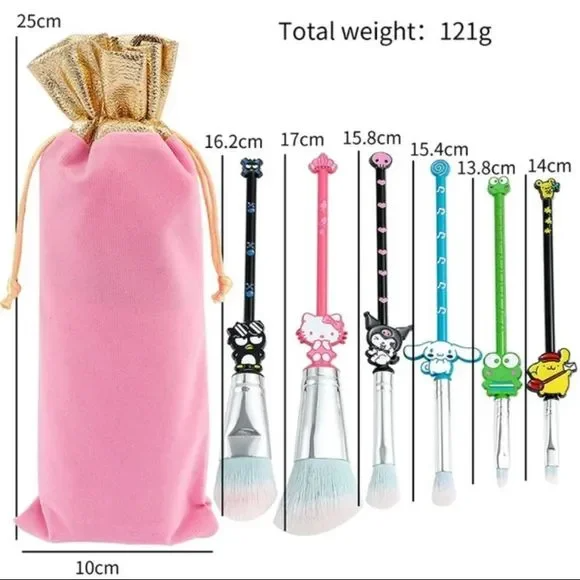 Hello Kitty & Friends Premium Deluxe Makeup Brush Set