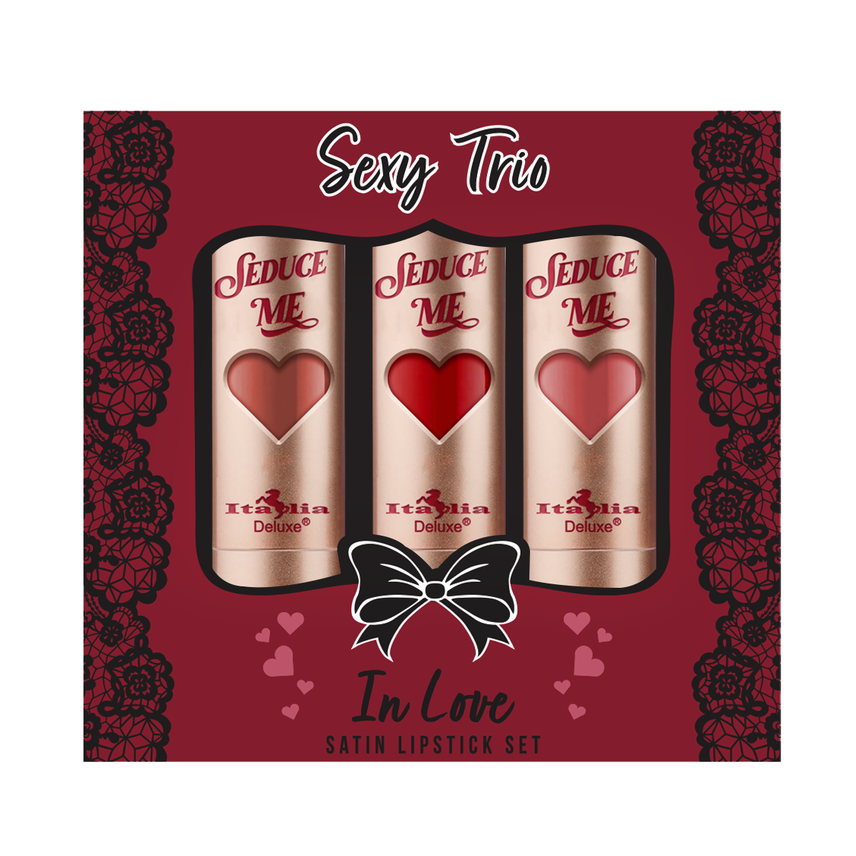 Italia Deluxe Seduce Me Satin Lipstick Sexy Trio Set