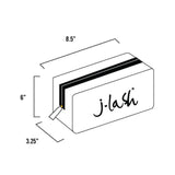 J-Lash Limited Edition Black & Pink J-Lash Pattern Square Makeup Bag