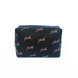 J-Lash Limited Edition Black & Pink J-Lash Pattern Square Makeup Bag