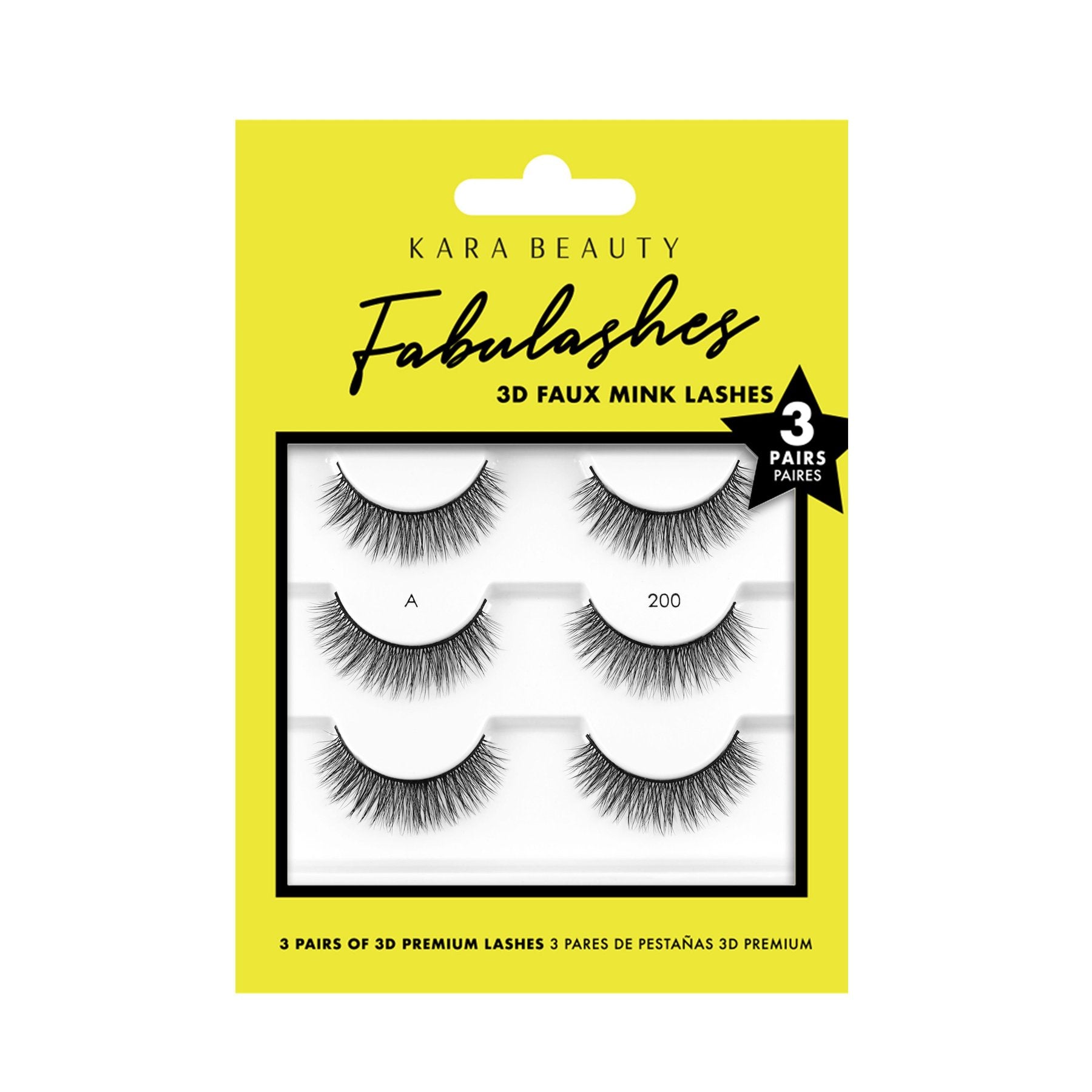 KARA Beauty Faux Mink Fabulashes 3-Pack