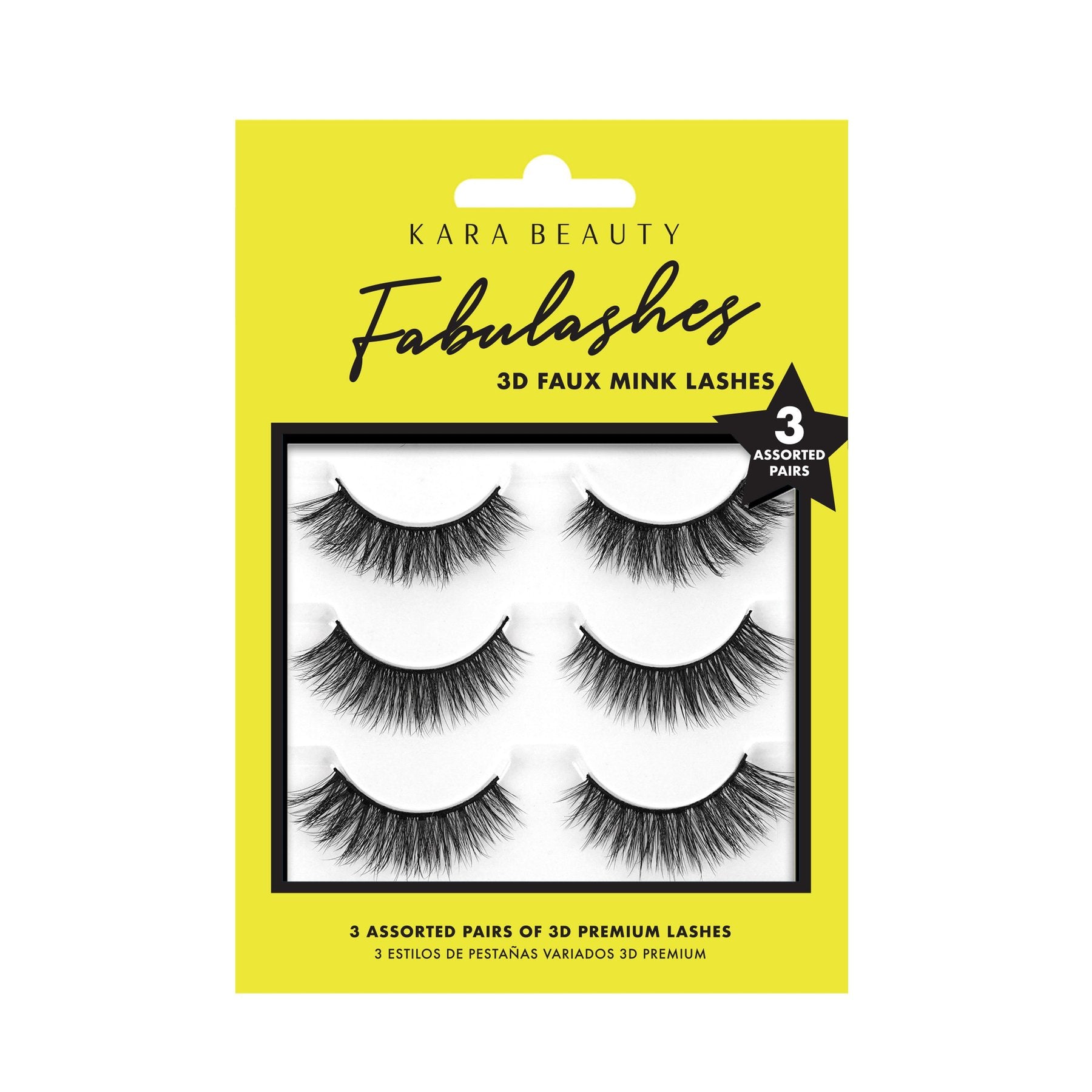 KARA Beauty Faux Mink Fabulashes 3-Pack