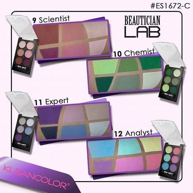 KleanColor Beautician Lab Eyeshadow Quad Palette