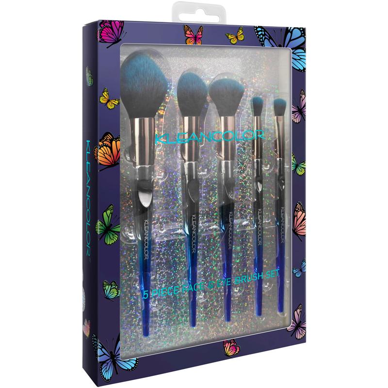 KleanColor Daily Essentials 5-Piece Face & Eye Brush Set