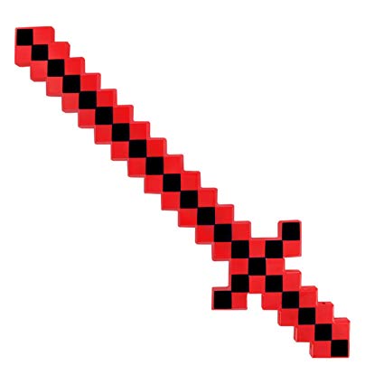 Minecraft Style LED Light-Up Pixel Sword w/Sound FX