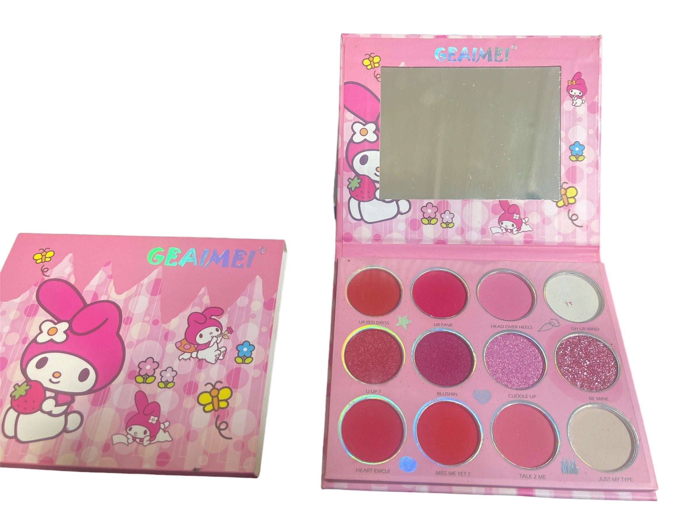 Geaimei x Hello Kitty & Friends 12-Color Eyeshadow Palettes w/Mirror