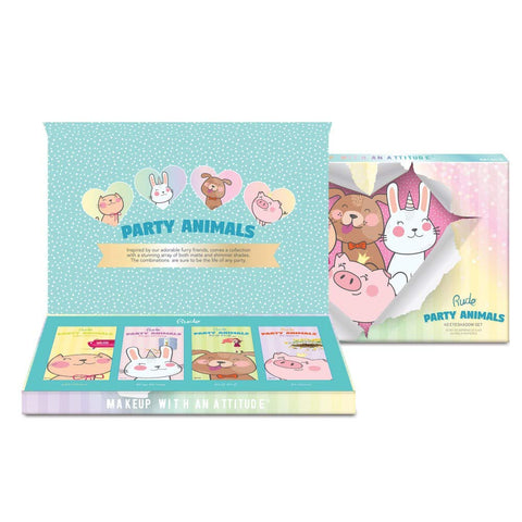 Rude Cosmetics Party Animals 4-Palette 40 Eyeshadow Set