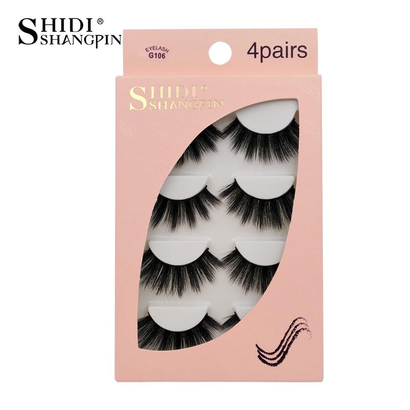 SHIDISHANGPIN 3D Fashion Lashes 4-Pack