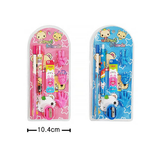 Stationary Gift Set for Kids - Cat/Kitty Design (7 Piece Set)