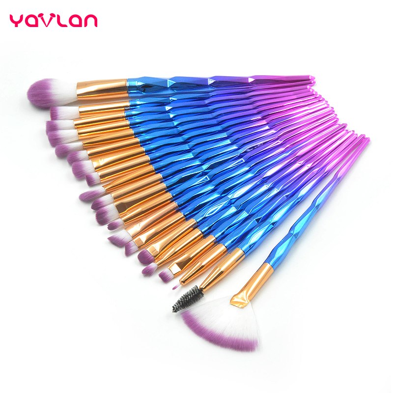 Yavlan 20 Piece Unicorn Makeup Brush Set