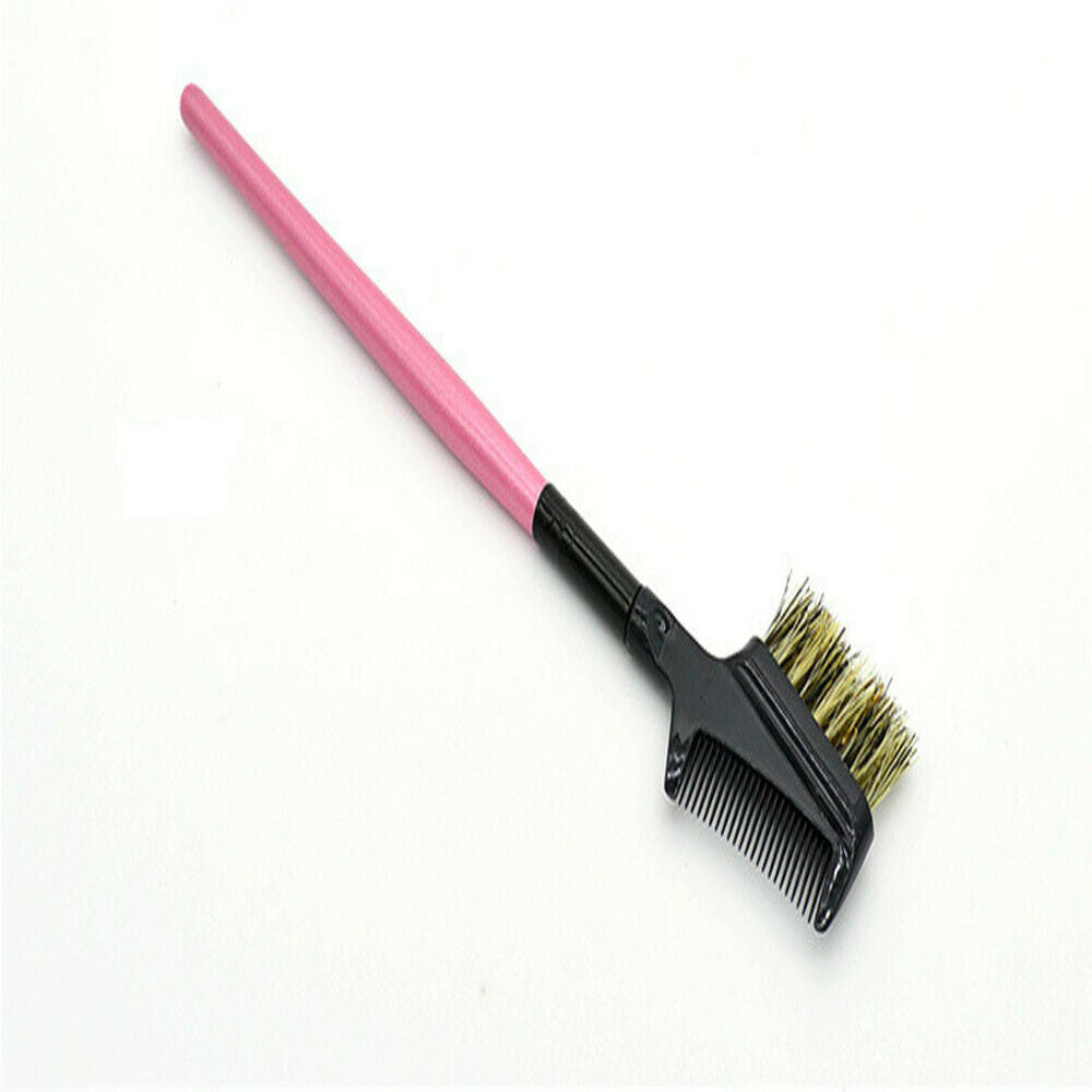 Steel Eyebrow & Eyelash Dual Comb & Brush