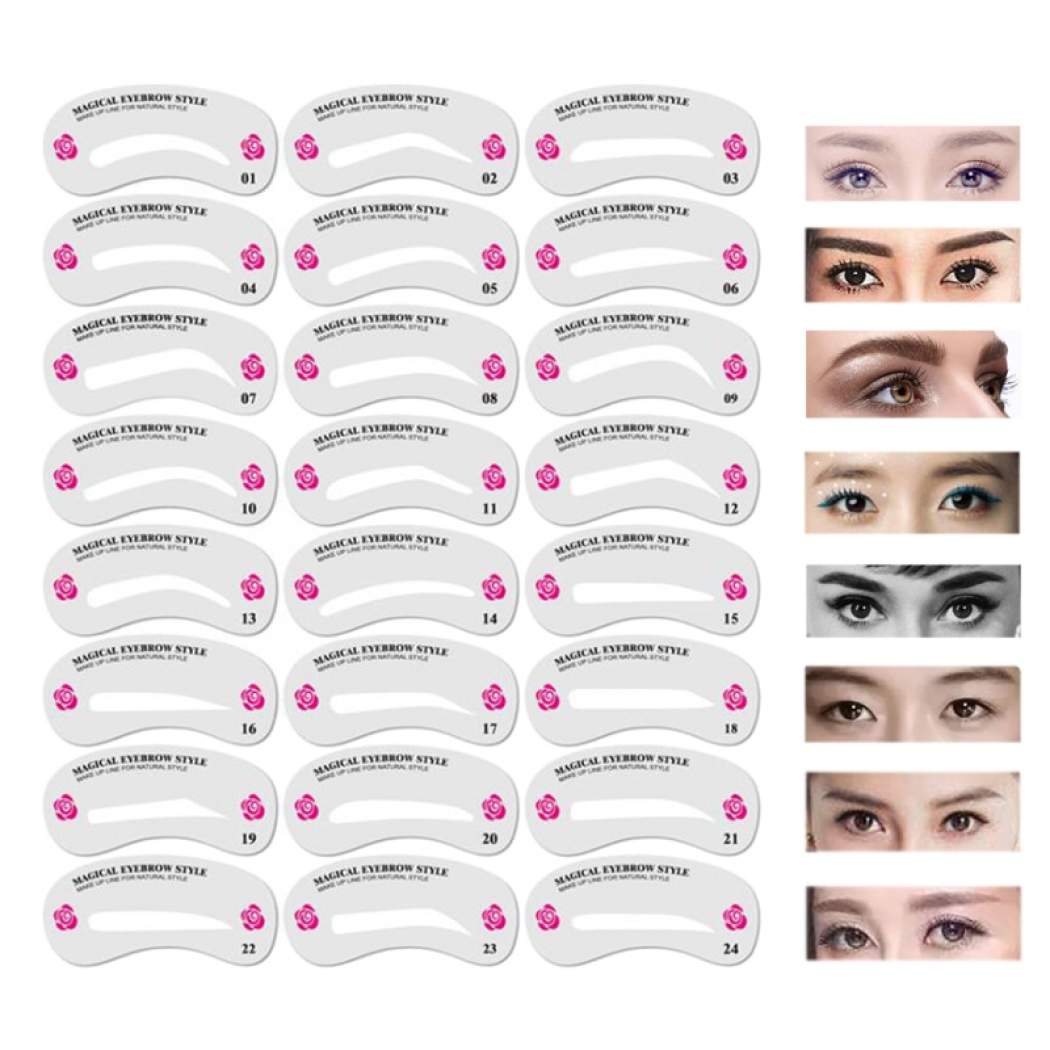 Zinq Eyebrow Stencil Set - 24 Pieces