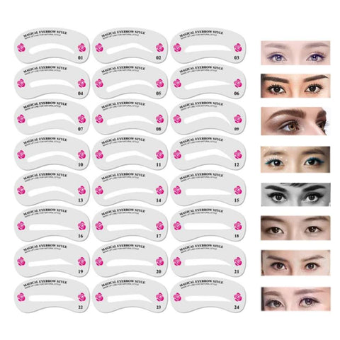 Zinq Eyebrow Stencil Set - 24 Pieces
