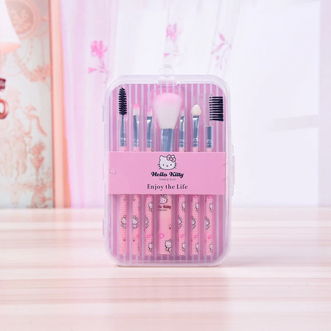 Hello Kitty 7-Piece Makeup Brush Set w/Travel Case