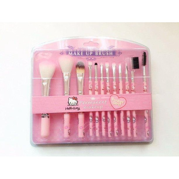 Hello Kitty 10-Piece Makeup Brush Set