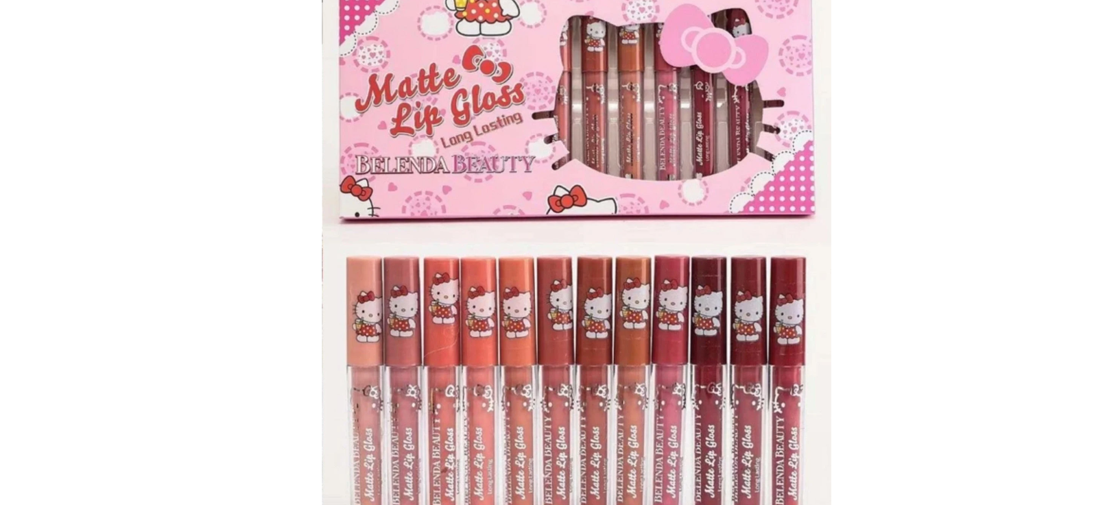 Belenda Beauty x Hello Kitty 12-Piece Lip Gloss Box Set