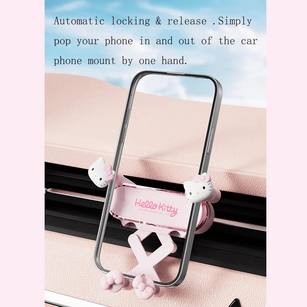 Hello Kitty Vent Clip Car Phone Mount Chikabellas