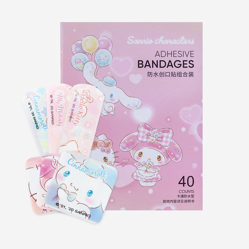 Hello Kitty & Friends Sanrio Characters Adhesive Bandages (40ct Box)