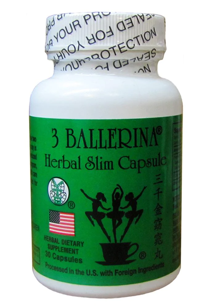 3 Ballerina Herbal Dietary Supplement Capsules (30 Count)
