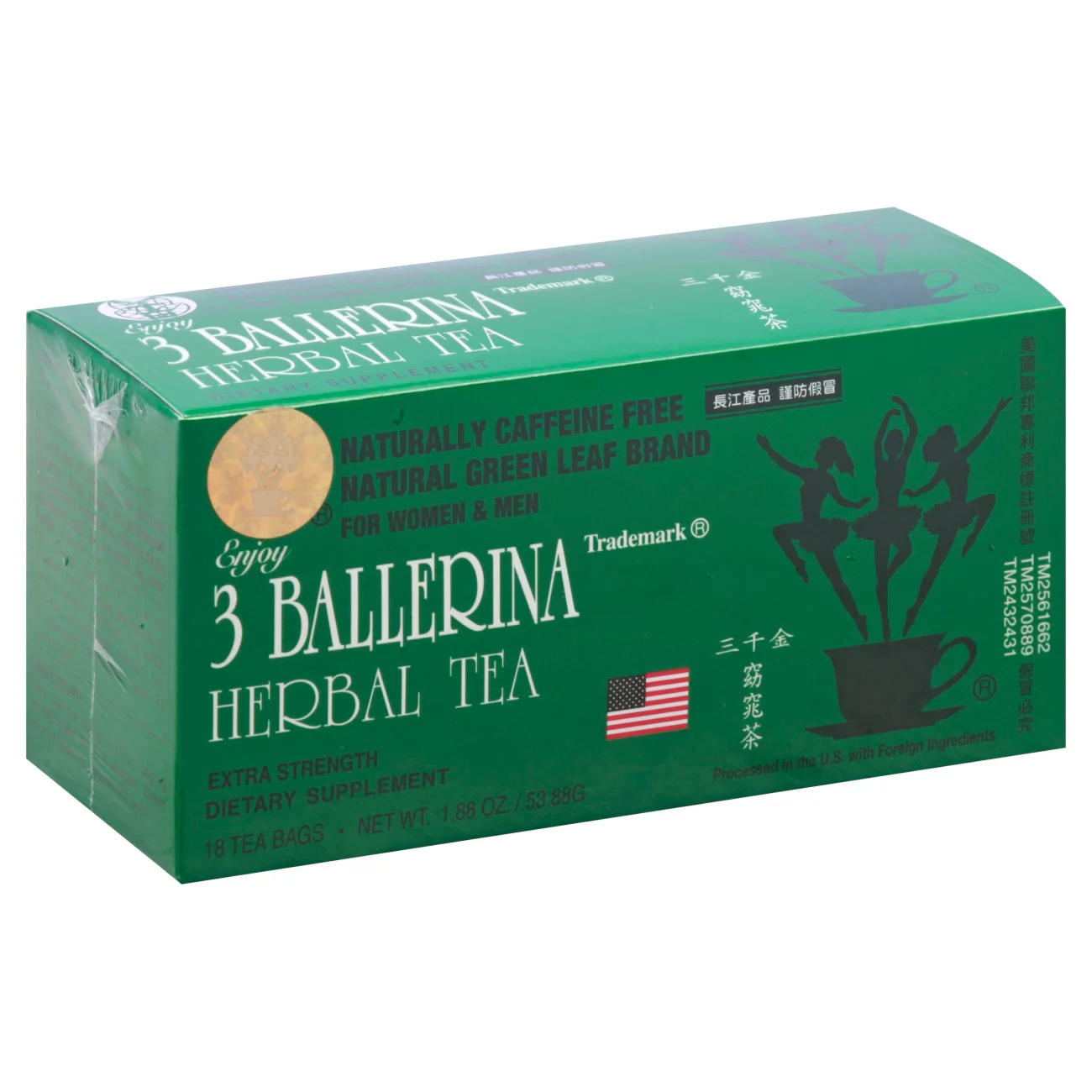 3 Ballerina Extra Strength Dieters Tea Bags