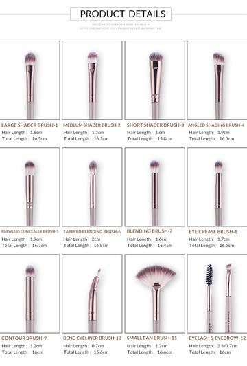 Anmor Pro 12pc Makeup Brush Set