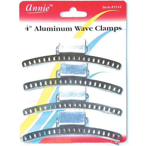 Annie 4" Aluminum Wave Clamps 4-Pack