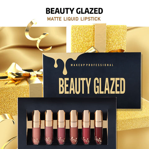 Beauty Glazed 6-Piece Matte Birthday Lip Gloss / Liquid Lipstick Set