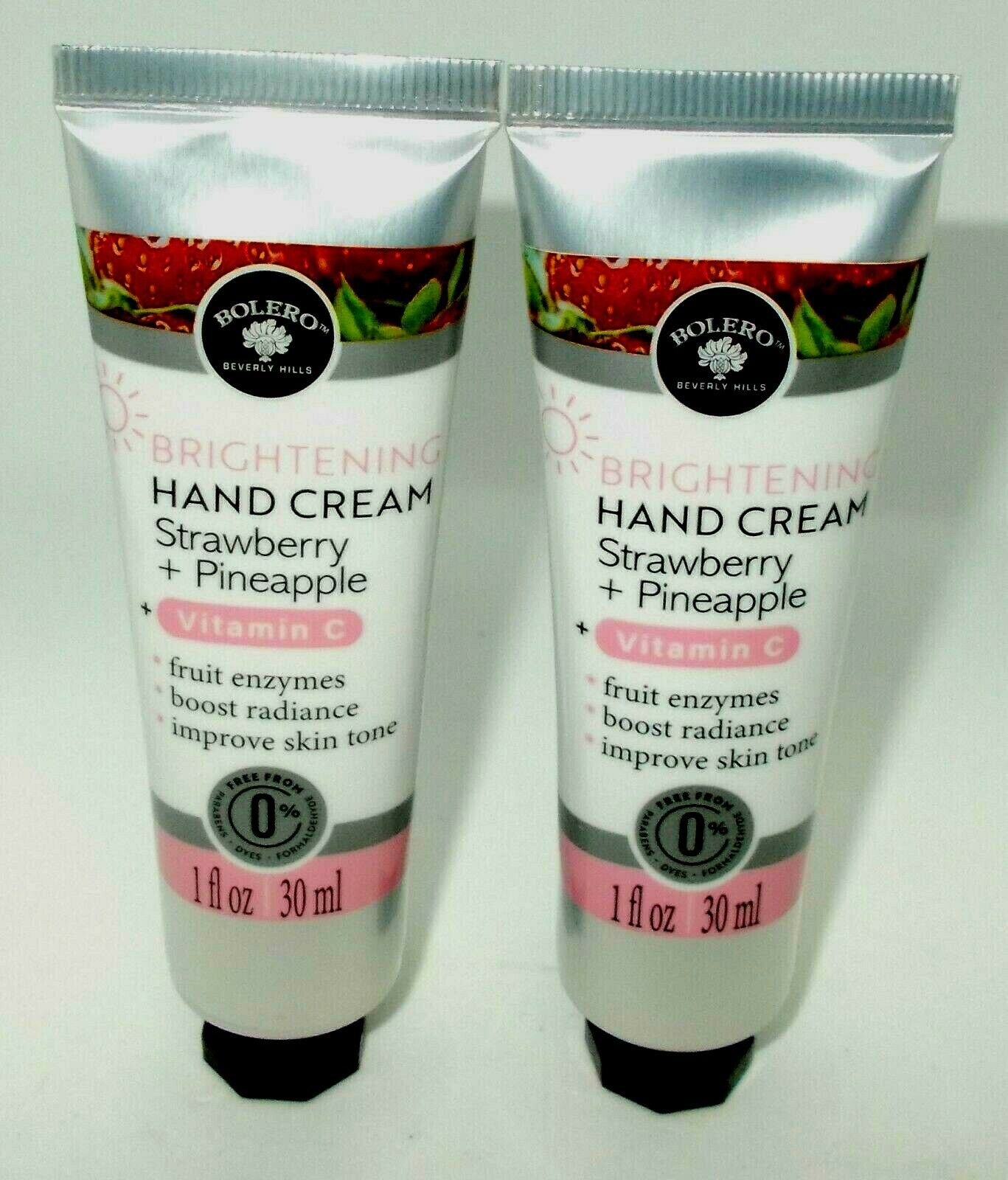 Bolero Beverly Hills Brightening Vitamin C Hand Cream 2-Pack (Strawberry + Pineapple)