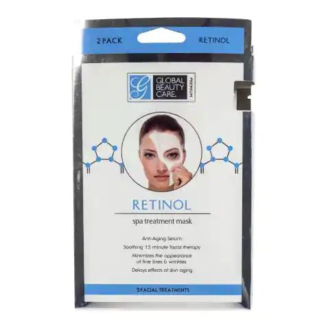 Global Beauty Care Retinol Spa Treatment Face Mask (2-Pack)