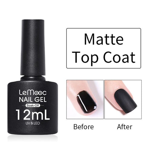 LeMooc Nails UV / LED Matte Top Coat (12ml)