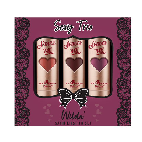 Italia Deluxe Seduce Me Satin Lipstick Sexy Trio Set