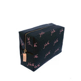 J-Lash Limited Edition Black & Pink J-Lash Pattern Square Makeup Bag