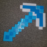 Minecraft Style LED Light Up Pixel Pickaxe w/Sound Effects