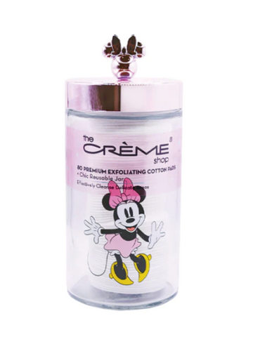 The Creme Shop x Disney Minnie Mouse 80ct Cotton Pads in Reusable Decorative Jar