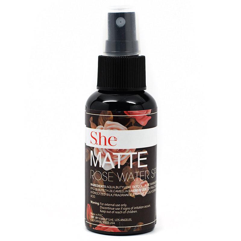 S.he Makeup Matte Rose Water Setting Spray